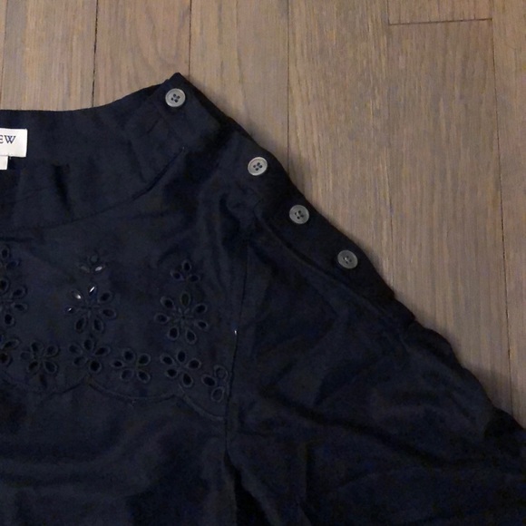 J. Crew NWT Scalloped eyelet funnelneck top - Picture 8 of 14